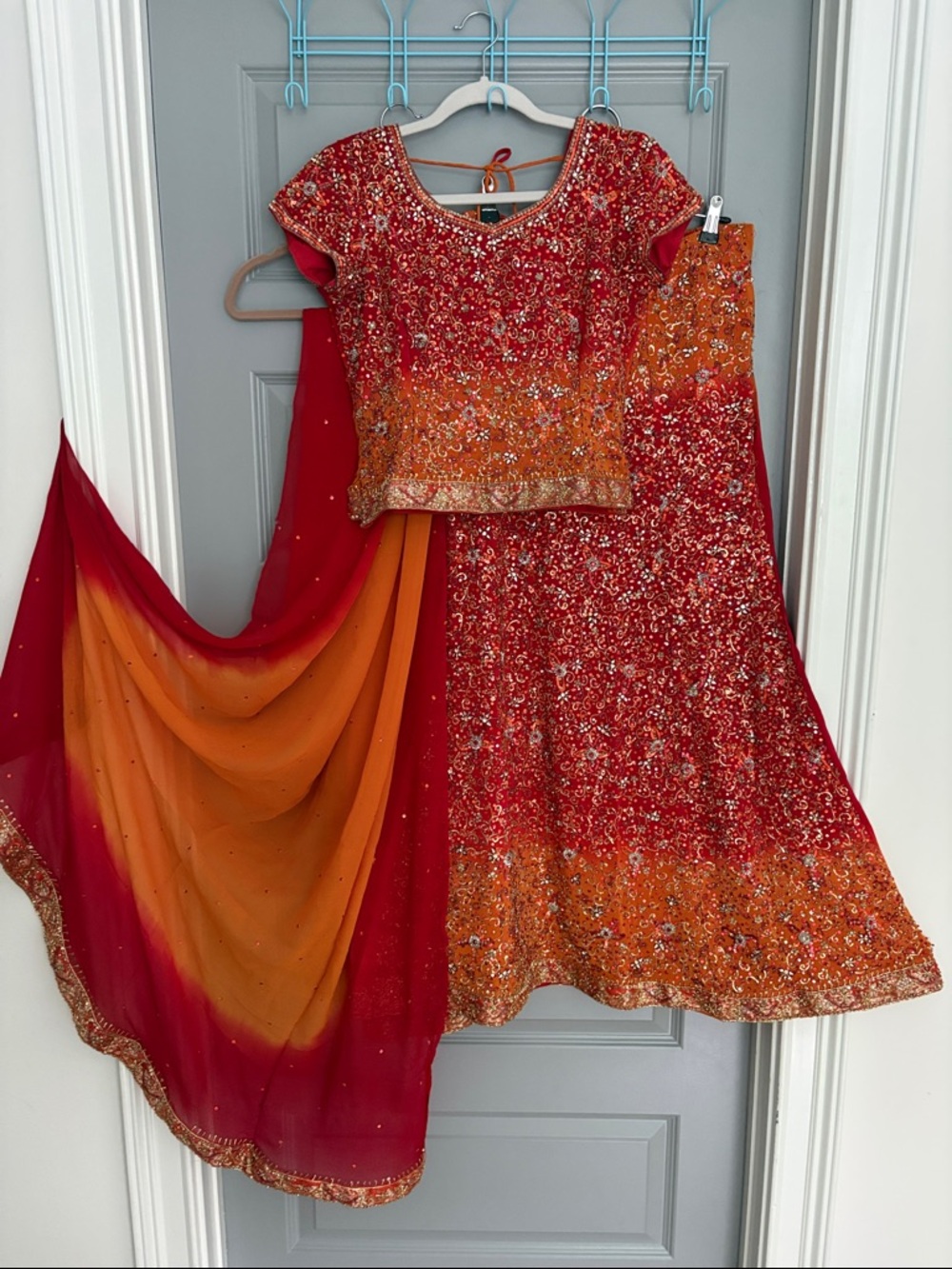 Fully beaded and sequined lehenga choli